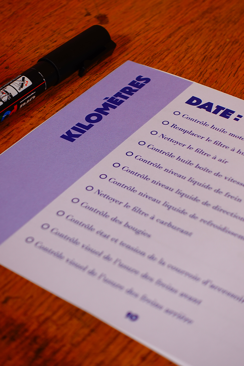 Carnet d'entretien